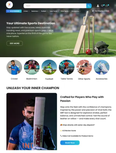 cricket store website